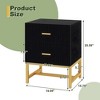 NicBex 19.69"Nightstand with 2 Drawers and Metal Legs,Bedside Cabinet with Wooden Top for Bedroom,Living Room - 3 of 4