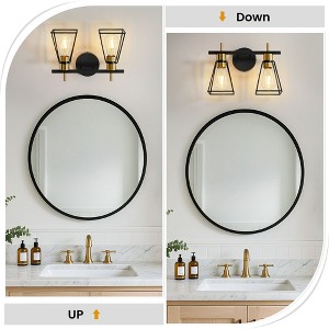 KAISITE 2-Light Metallic Industrial Bathroom Vanity Fixture - 1 of 4