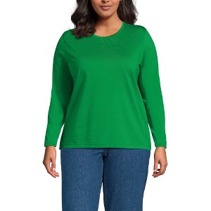 Lands' End Women's Relaxed Supima Cotton T-Shirt - 1 of 4