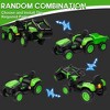 12V Kids 3 in 1 Ride on Excavator & Tractor with Detachable Trailer, Kids Electric Vehicles with LED Lights - 3 of 4