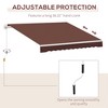 PAGED Retractable Awning Aluminum Frame for Door Entrance Adjustable Protection with Manual Crank Handle for Deck, Yard - 3 of 4