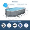 Bestway Power Steel Oval Metal Frame Above Ground Outdoor Backyard Swimming Pool Set with Filter Pump, Ladder, and Pool Cover - 3 of 4