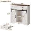 Farmhouse Storage Cabinet with Adjustable Shelves and Drawers - 2 of 4
