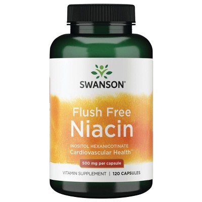 Swanson Vitamin B Flush Free Niacin 500 mg 120 Caps.
