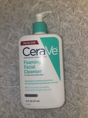 Cerave Foaming Face Wash With Hyaluronic Acid And Niacinamide For Oily ...