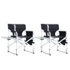 Sevobal Outdoor Portable Chairs 3PCS Folding Table and Chair Set with Storage Bag for Patio Garden Deck Poolside, Gray, 27.56"*27.56"*27.56" - 4 of 4