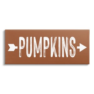 Stupell Industries Pumpkins Pointing Right, 10'' x 24'' - 1 of 4