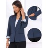 INSPIRE CHIC Women's V Neck Single Button Long Sleeve Back Slip Lightweight Work Business Blazers - 2 of 4