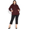 Avenue Women's Plus Size Faux Wool Peacoat - 3 of 4