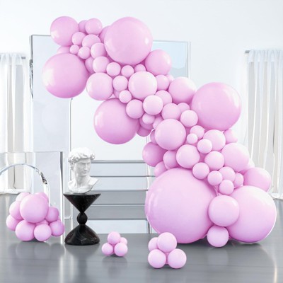 PartyWoo Balloons Pink Lilac Pastel Purple 36 18 12 10 5 Inch 127 pcs
