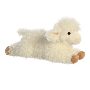 Aurora Medium Luna Lamb Flopsie Adorable Stuffed Animal White 12" : Target