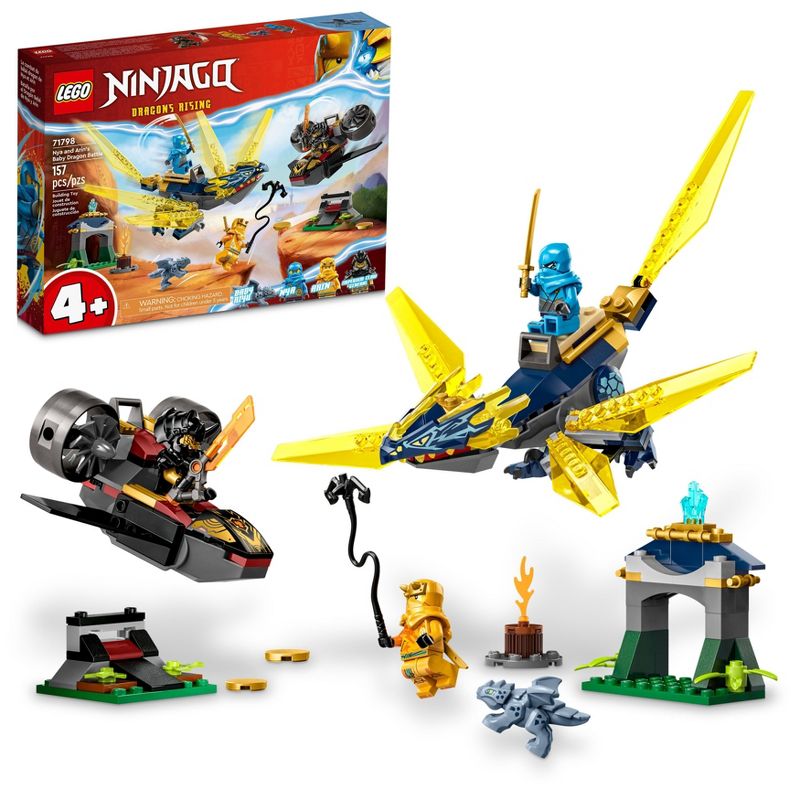 LEGO NINJAGO Nya and Arin&#39;s Baby Dragon Battle Building Toy 71798, 1 of 8