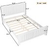 KWPZQEB Full/Queen/King Size Platform Bed, Farmhouse Wood Platform Bed w/ 37.8"H Headboard & Strong Support Slats, No Box Spring Needed, Easy Assembly - 4 of 4