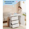 Coucheta 4-Drawer Baby Changing Table, Modern Nursery Dresser with Cabinet & Changing Pad, Multi-Functional Storage Crib for Bedroom & Kids Room - 3 of 4