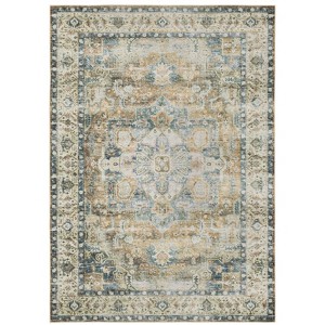 Oriental Weavers Charleston CHA02 Blue/ Gold Indoor Area Rug - 5' x 7' - 1 of 4