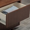 Tremolo  Modern Boho 2-Drawer Nightstand with Solid Wood & Contemporary Fluted Fronts - Teamson Home - 4 of 4