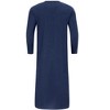 Men's V-Neck Linen Robe Short Sleeve Kaftan Thobe Long Gown Casual Shirt for Beach, Summer - 3 of 4