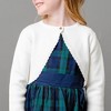 Hope & Henry Girls' Organic Cropped Milano Stitch Dressy Cardigan, Soft White Scallop Edge, XX-Small - 3 of 4