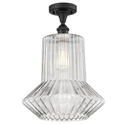 Springwater - 1 Light Semi-Flush Mount In Industrial Style-17 Inches Tall and 12 Inches Wide