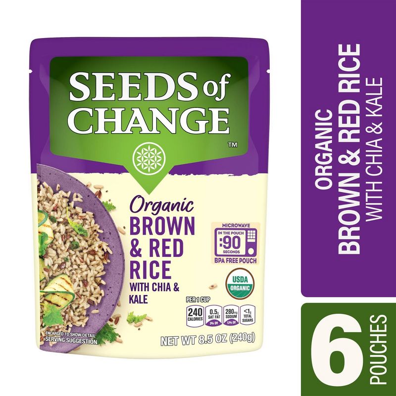 Seeds of Change Brown &#38; Red Rice with Chia &#38; Kale - 8.5oz / 6ct, 5 of 10