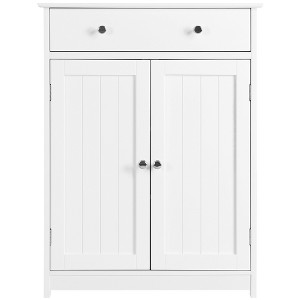 Yaheetech Wooden Bathroom Cabinet with Adjustable Shelf - 1 of 4