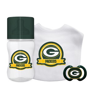 Baby Fanatic Officially Licensed 3 Piece Unisex Gift Set - NFL Green Bay Packers - 1 of 3