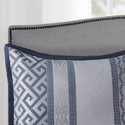 Navy Microfiber California King 7-Piece Bedspread Set