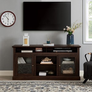60" Contemporary TV Stand Modern Entertainment Console with Open and Closed Storage for TVs up to 65" for Living Room - 1 of 4