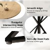 47" Round Dining Table, 4-6 Seat Kitchen & Dining Room Tables with Metal Base,Space Saving, Wood Dining Room Tables - 3 of 4