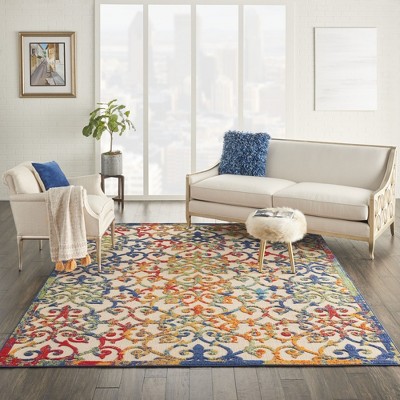 Nourison Aloha 7' x 10' Multicolor Flat Woven Indoor/Outdoor Rug