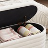 Kumasinova 40" Chenille Storage Ottoman Bench,Upholstered Foot Stool with Safety Hinges,End of Bed Storage Bench for Bedroom,Living Room,Entryway - 4 of 4