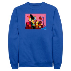 Men's The Simpsons Horror Family Couch Sweatshirt - 1 of 4