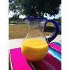 Dos Sueños Mexican Hand Blown  Pitcher - Blue Rim - 84oz - - 4 of 4