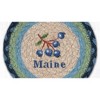 Earth Rugs Blueberry Maine Round Coaster – 7"x7" Braided Jute with Hand-Stenciled Blueberry Design, Rustic New England Charm - 3 of 3