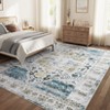 Vintage Rug Washable Rug Indoor Soft Faux Wool Living Room Rug - 2 of 4