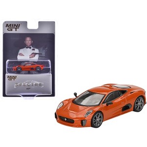 Jaguar C-X75 Orange Metallic 007 James Bond "Spectre" (2015) Movie Limited Edition 1/64 Diecast Model Car by Mini GT - 1 of 4
