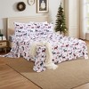 Coucheta Christmas Winter Holiday Bed Sheet Set, Soft Brushed Microfiber Bedding with Deep Pocket Fitted Sheet, Flat Sheet & Pillowcases - 4 of 4