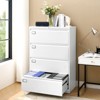 Flora 4 Drawer Metal Label Frame Filing Cabinet with Secure Locking Mechanism| ART OF LIVING DESIGNS-White - 3 of 4