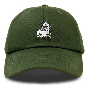 Dalix Sheep Embroidered Cotton Dad Hat Adjustable Cute Animal Lover Baseball Cap for Everyday Fashion Womens - 1 of 4