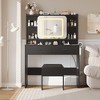 GustoWave Vanity Desk with Sliding Mirror, Makeup Desk and Stool with Lights in 3 Colors, Girls Vanity Table with Charging Station - 3 of 4
