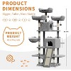 68.5in Tall Indoor Cat Tree for Large Cats, Upgraded Heavy Duty Cat Tower with Scratching Posts/Condo/Plush Perches/Hammocks/Dangling Balls - 2 of 4