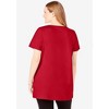 Woman Within Plus Size Perfect Short-Sleeve Scoop-Neck Henley Tunic - 3 of 4