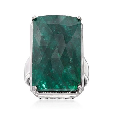 Ross-Simons 20.00 Carat Green Beryl Ring in Sterling Silver