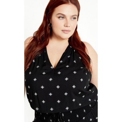 Women's Plus Size Sky Top - black | CITY CHIC