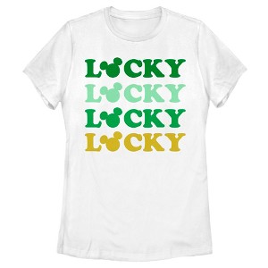 Women's Mickey & Friends Lucky Stack T-Shirt - 1 of 4