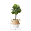 HomeStock  3 ft. Artificial Fig Tree in Basket for Indoor/Outdoor - 2 of 4