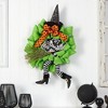 Nearly Natural 26" Halloween Witch Broom and Hat Mesh Wreath - 3 of 4