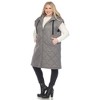 Plus Size Diamond Quilted Hooded Puffer Vest-White Mark - 2 of 4