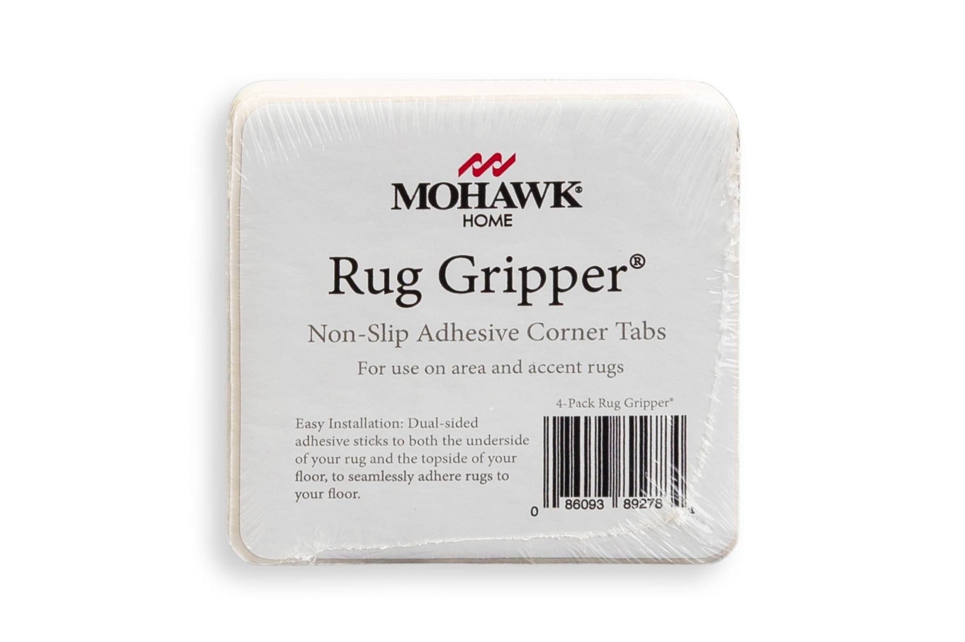 Mohawk 4pk Adhesive Non Slip Gripper Corner Tabs Rug Pads Ivory