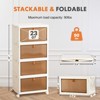 AZL1 Life Concept Utility Storage Bins Stackable Plastic Storage Bins with Lid Foldable Organizers Magnetic Doors Lockable Wheel, White, 11"*15.4"*34" - 3 of 4